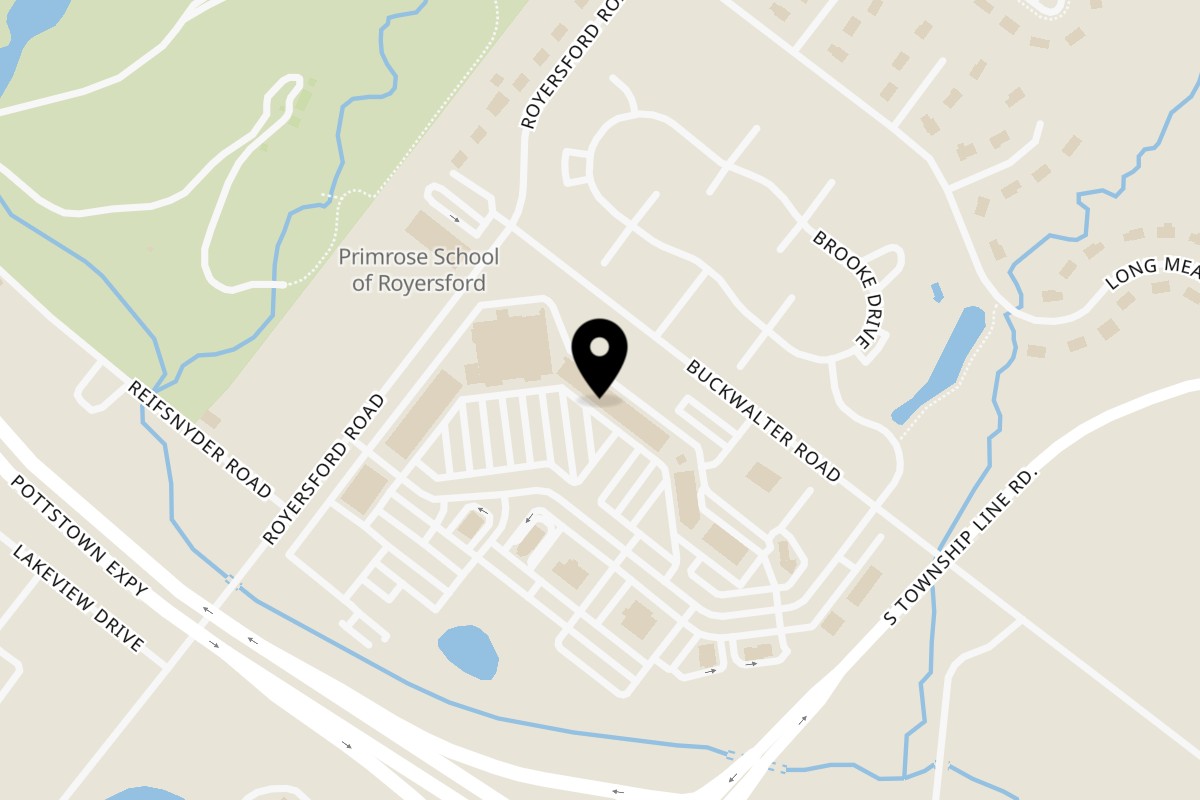 Map showing the location of Mae Ploy Thai Cuisine on 70 Buckwalter Rd Unit 323 in Royersford